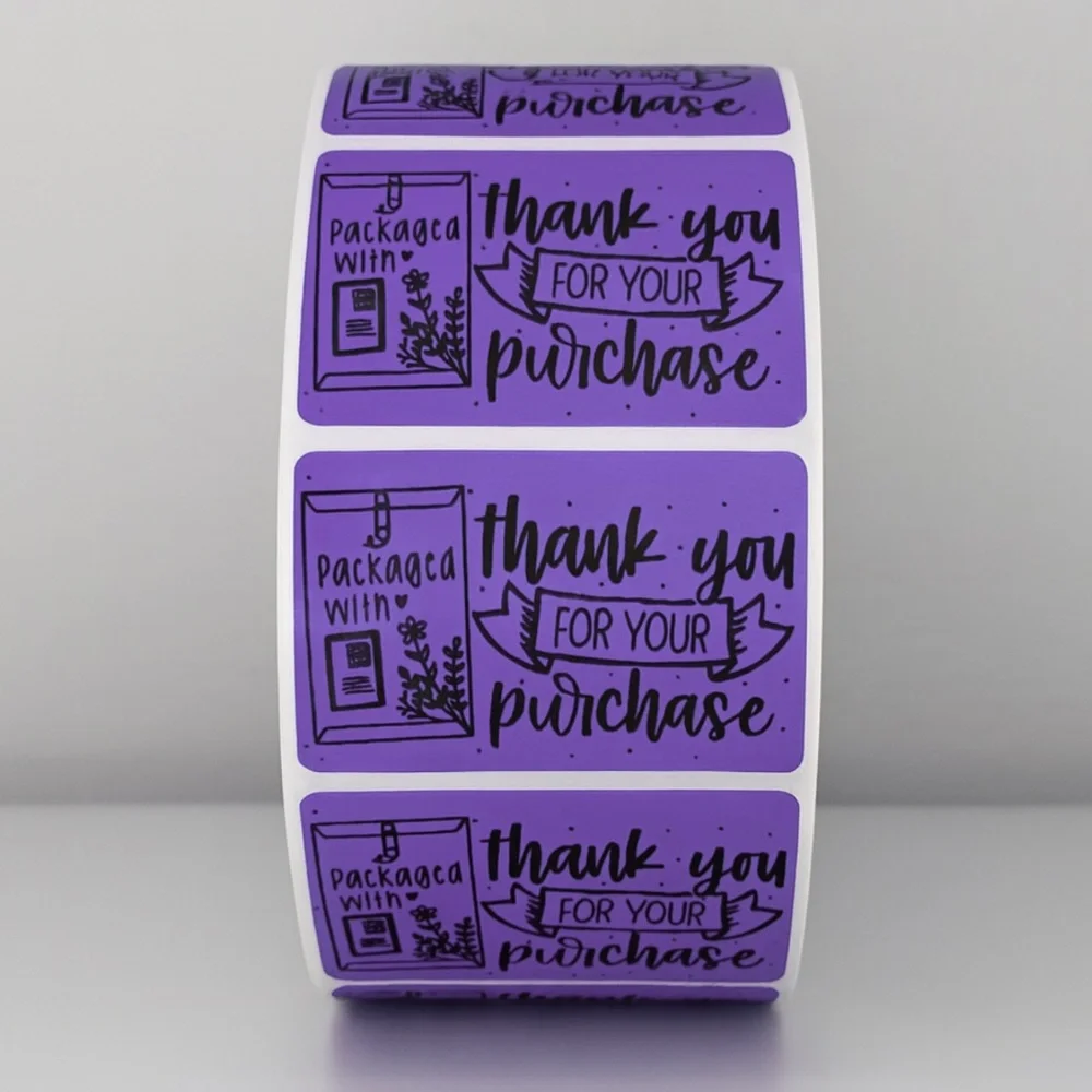Thank You for Your Purchase Stickers | Packaged With Love | Cute Packaging
